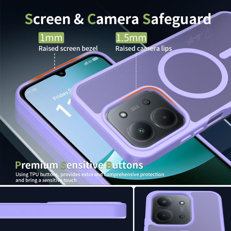 For Redmi 15C 5G / 4G EU 173mm / Poco C85 5G Skin Feel TPU Hybrid PC MagSafe Phone Case