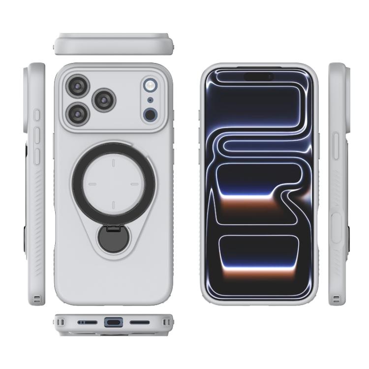 For iPhone 17 Pro Max Ring Shield MagSafe TPU Phone Case with 360 Degree Rotating Holder