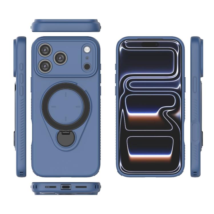 For iPhone 17 Pro Max Ring Shield MagSafe TPU Phone Case with 360 Degree Rotating Holder