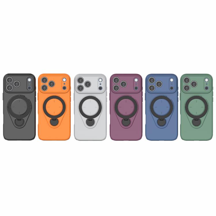 For iPhone 17 Pro Max Ring Shield MagSafe TPU Phone Case with 360 Degree Rotating Holder