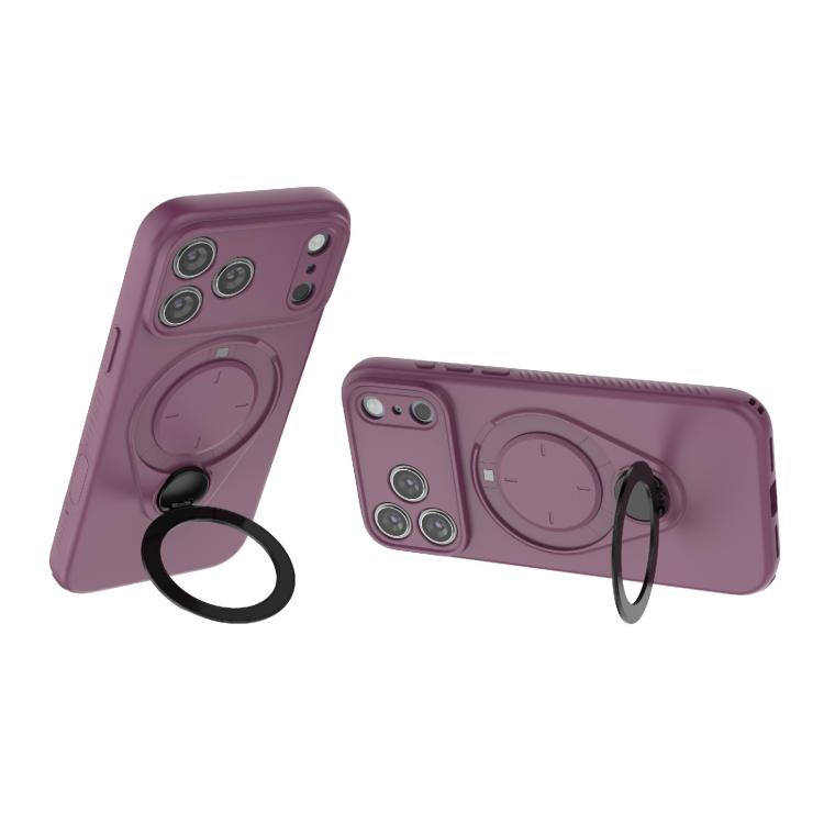 For iPhone 17 Pro Max Ring Shield MagSafe TPU Phone Case with 360 Degree Rotating Holder