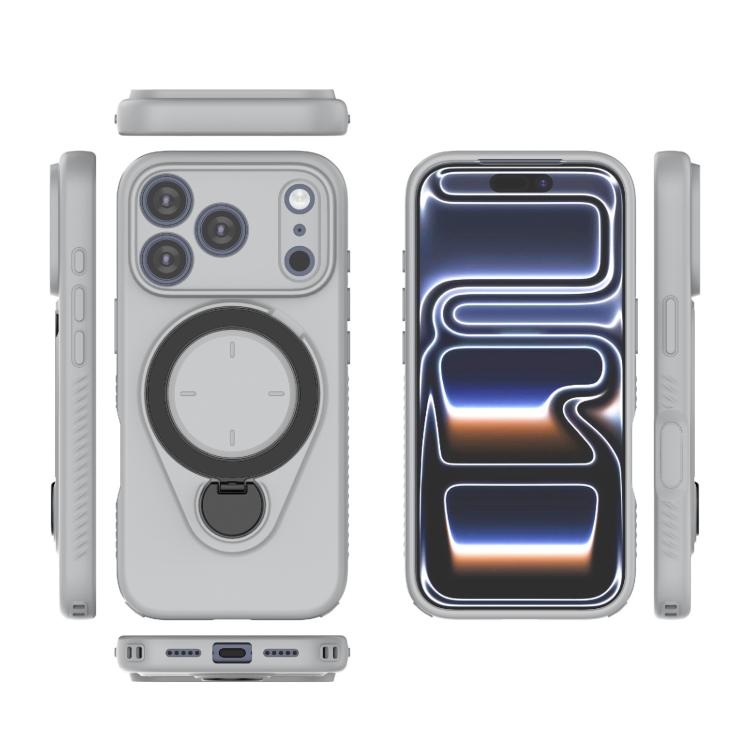 For iPhone 17 Pro Ring Shield MagSafe TPU Phone Case with 360 Degree Rotating Holder