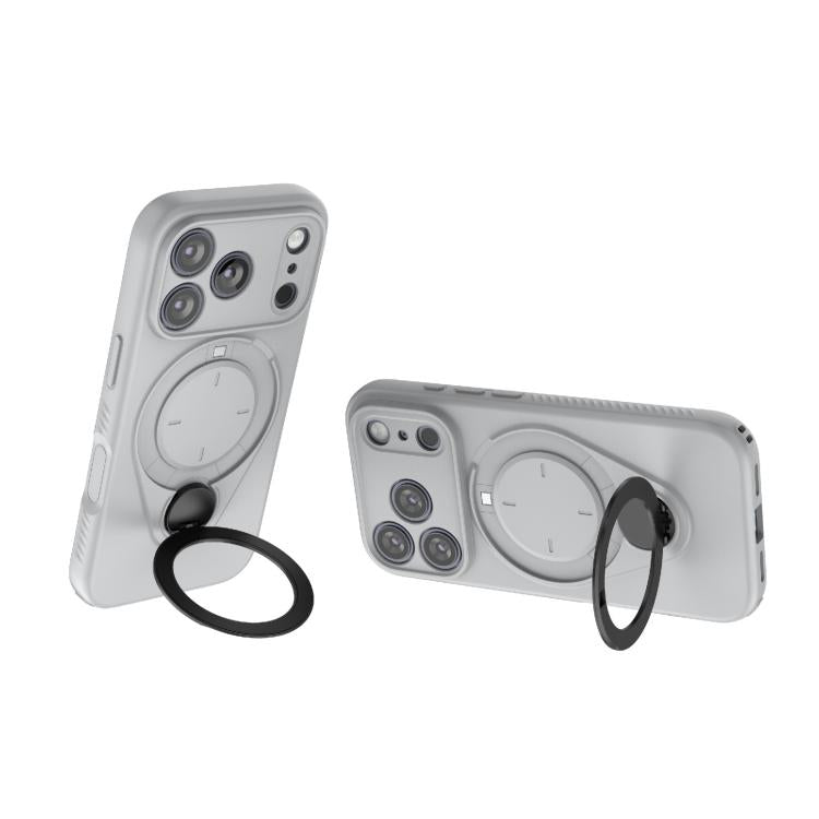 For iPhone 17 Pro Ring Shield MagSafe TPU Phone Case with 360 Degree Rotating Holder