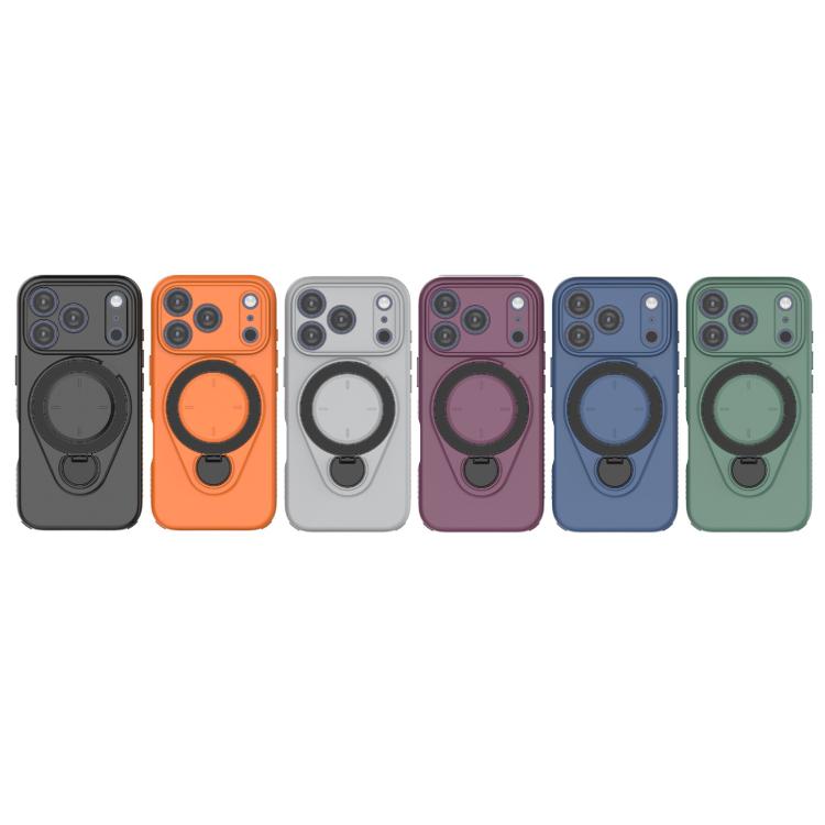 For iPhone 17 Pro Ring Shield MagSafe TPU Phone Case with 360 Degree Rotating Holder