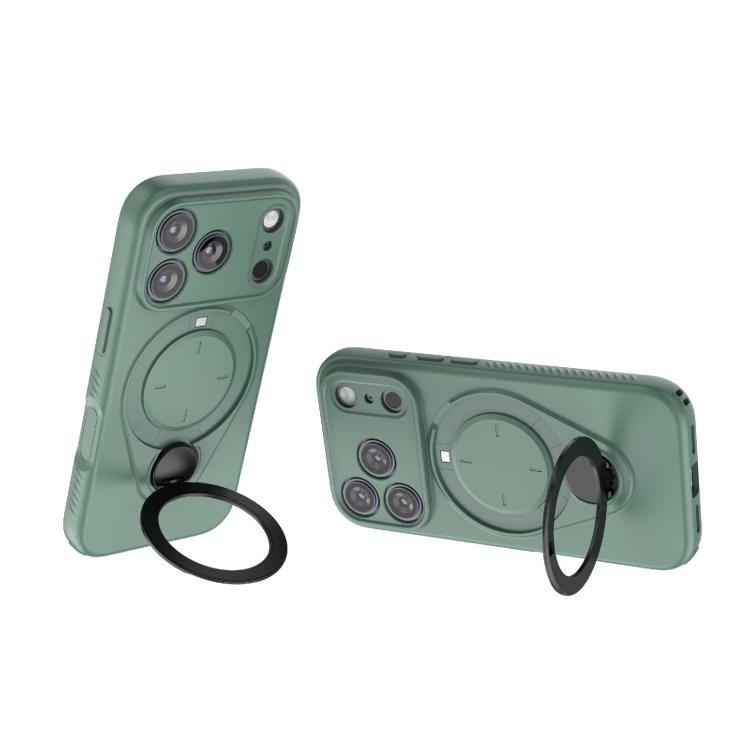 For iPhone 17 Pro Ring Shield MagSafe TPU Phone Case with 360 Degree Rotating Holder