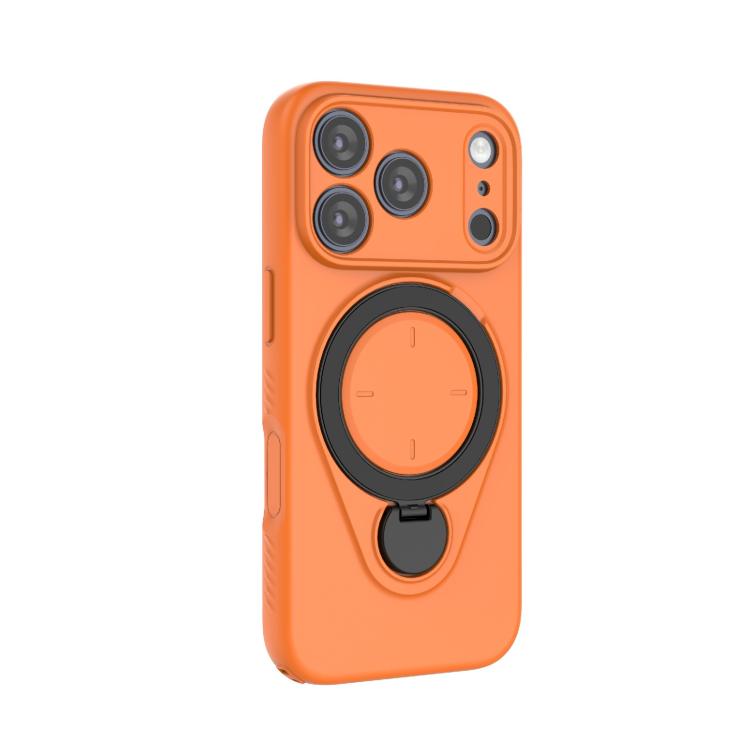 For iPhone 17 Pro Ring Shield MagSafe TPU Phone Case with 360 Degree Rotating Holder