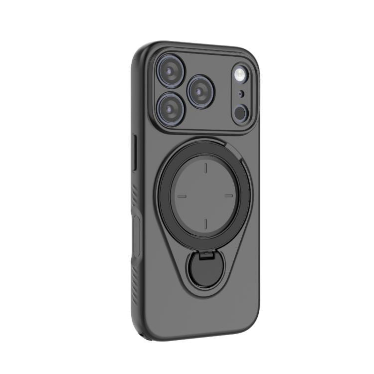 For iPhone 17 Pro Ring Shield MagSafe TPU Phone Case with 360 Degree Rotating Holder