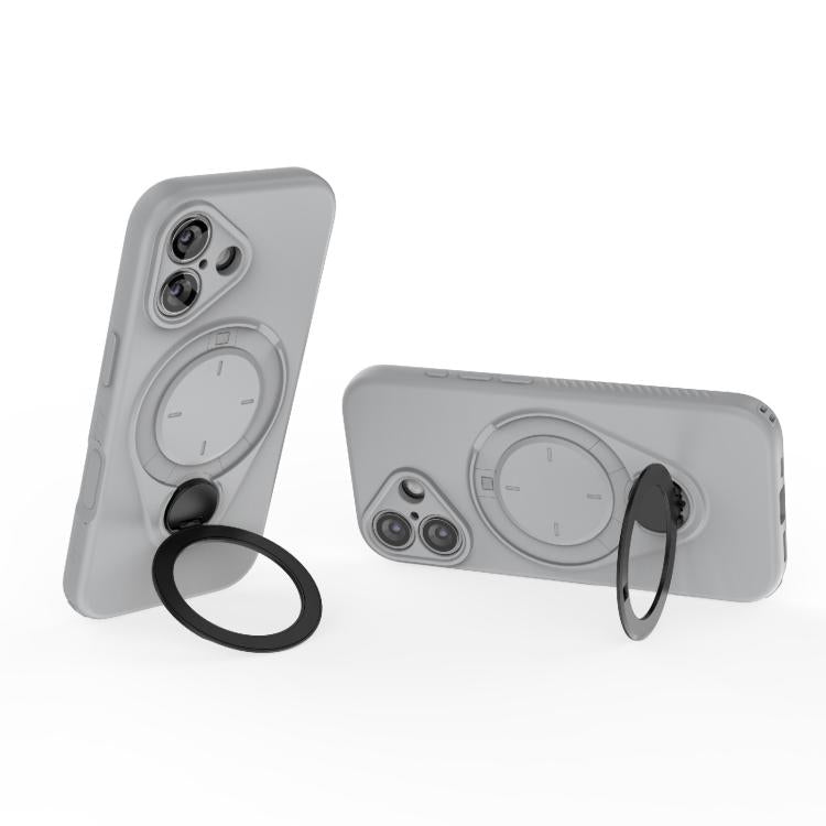 For iPhone 17 Ring Shield MagSafe TPU Phone Case with 360 Degree Rotating Holder