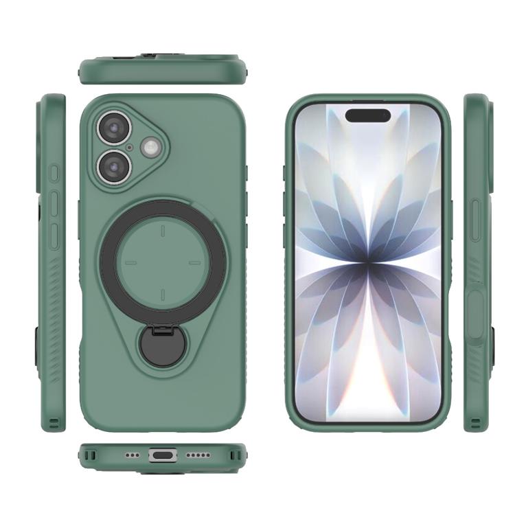 For iPhone 17 Ring Shield MagSafe TPU Phone Case with 360 Degree Rotating Holder