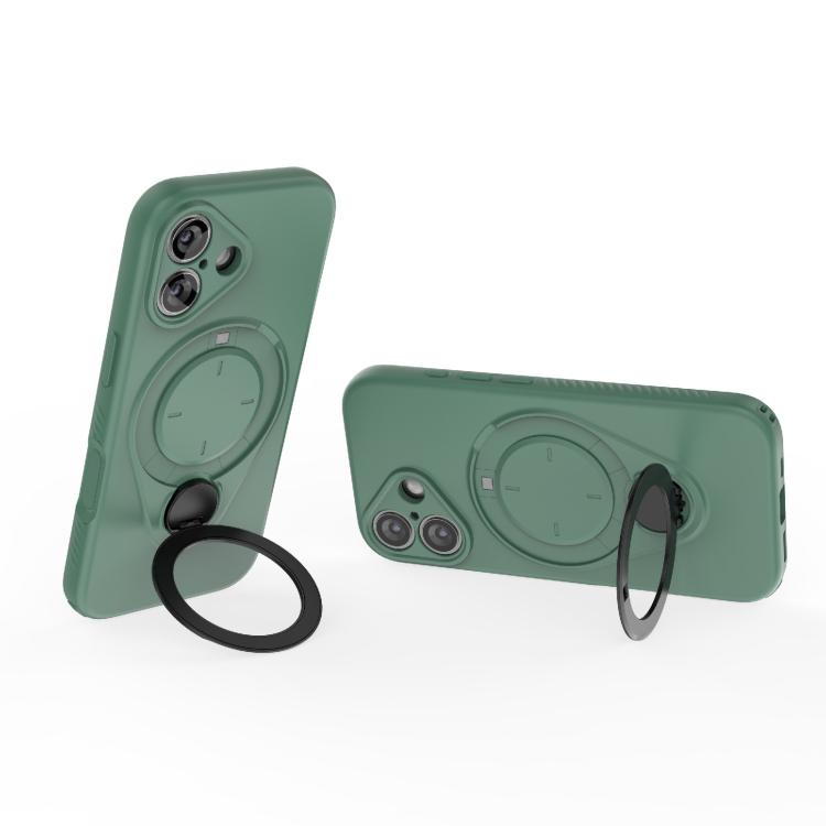 For iPhone 17 Ring Shield MagSafe TPU Phone Case with 360 Degree Rotating Holder