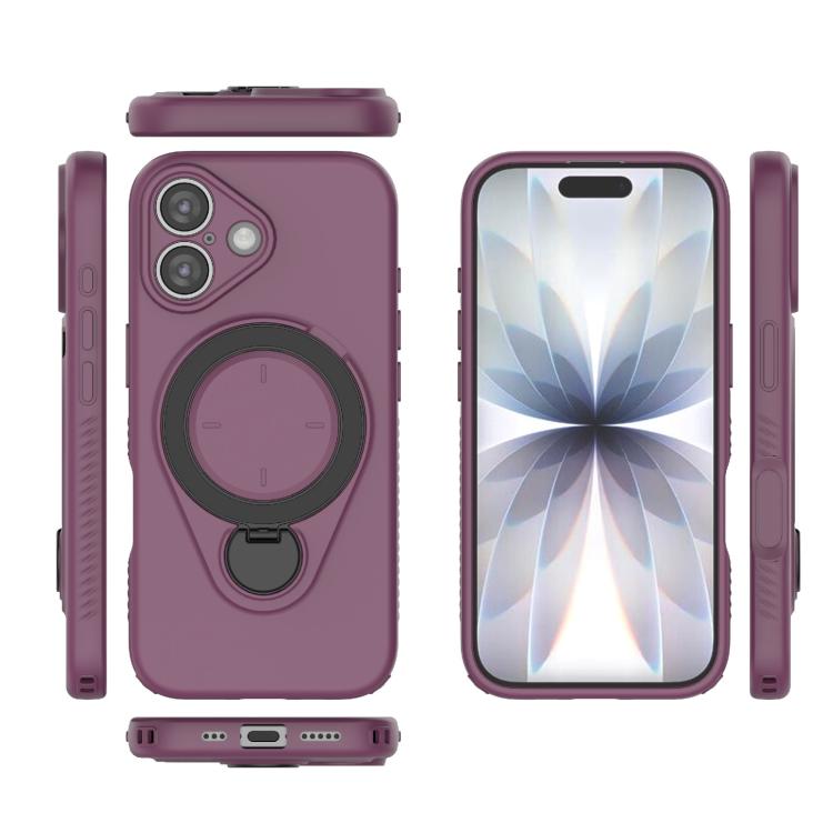 For iPhone 17 Ring Shield MagSafe TPU Phone Case with 360 Degree Rotating Holder