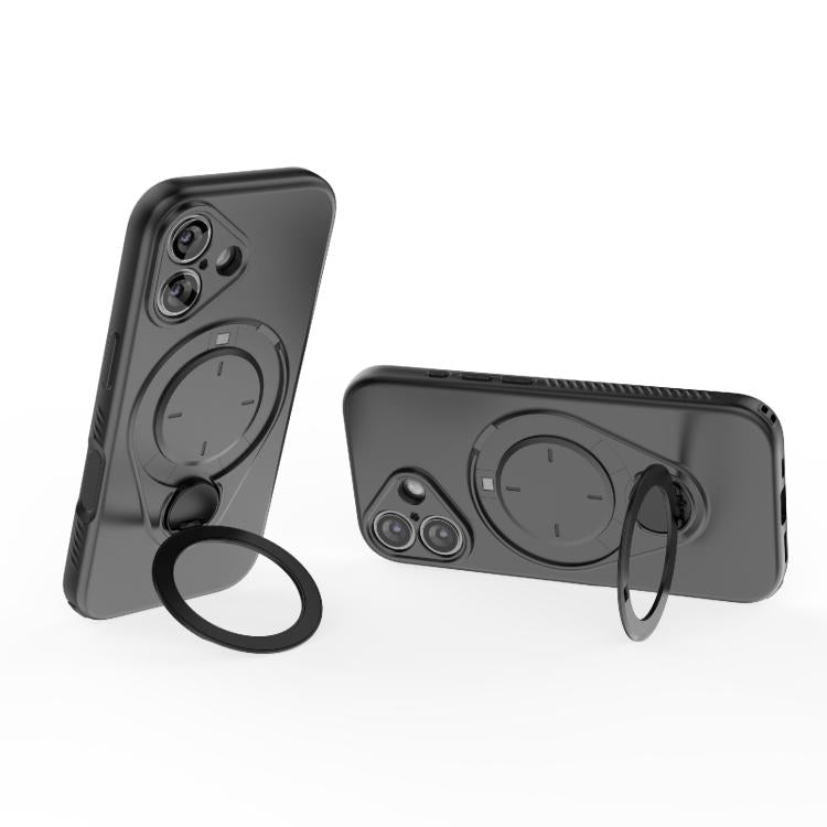 For iPhone 17 Ring Shield MagSafe TPU Phone Case with 360 Degree Rotating Holder