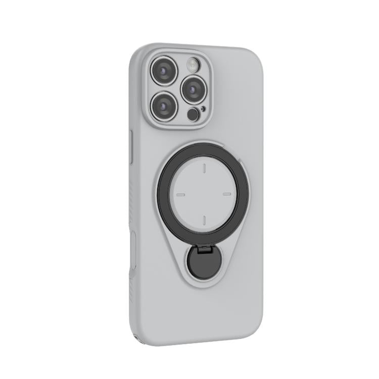 For iPhone 16 Pro Max Ring Shield MagSafe TPU Phone Case with 360 Degree Rotating Holder