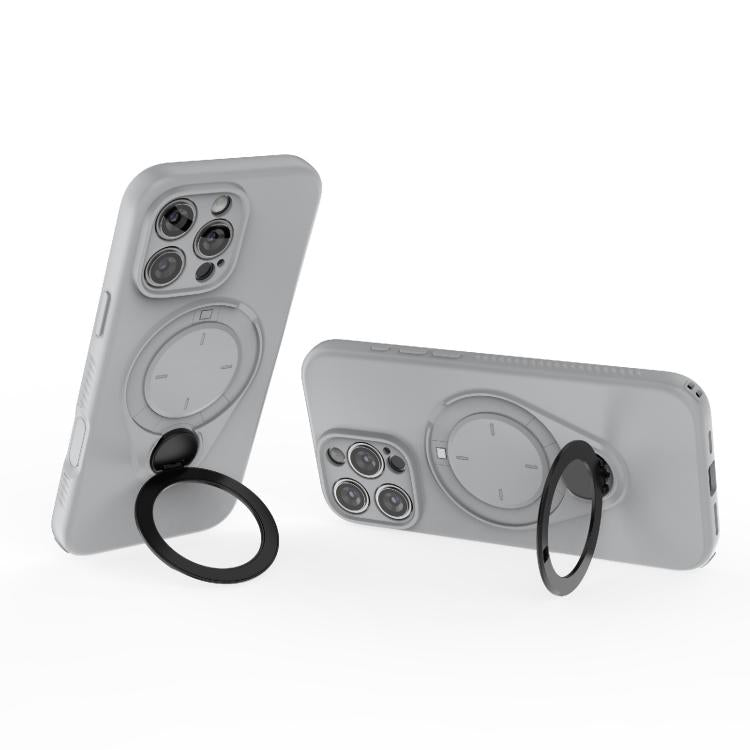 For iPhone 16 Pro Max Ring Shield MagSafe TPU Phone Case with 360 Degree Rotating Holder