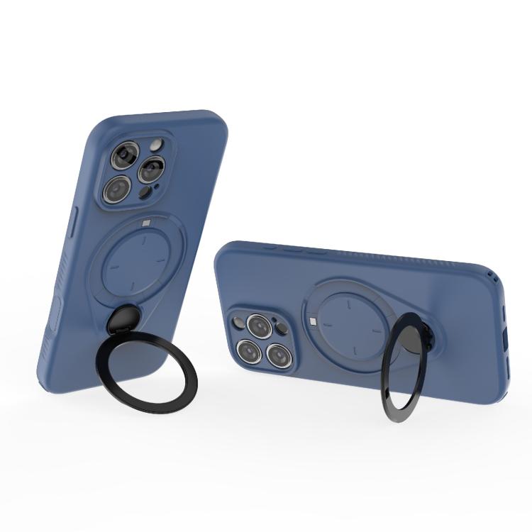 For iPhone 16 Pro Max Ring Shield MagSafe TPU Phone Case with 360 Degree Rotating Holder