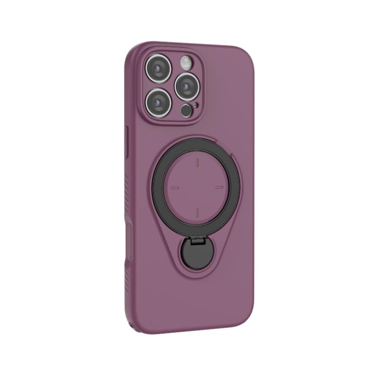 For iPhone 16 Pro Max Ring Shield MagSafe TPU Phone Case with 360 Degree Rotating Holder