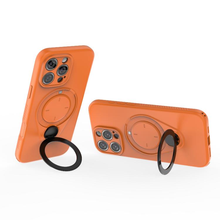 For iPhone 16 Pro Max Ring Shield MagSafe TPU Phone Case with 360 Degree Rotating Holder
