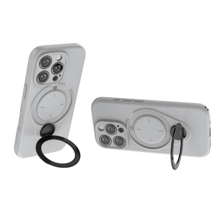 For iPhone 16 Pro Ring Shield MagSafe TPU Phone Case with 360 Degree Rotating Holder