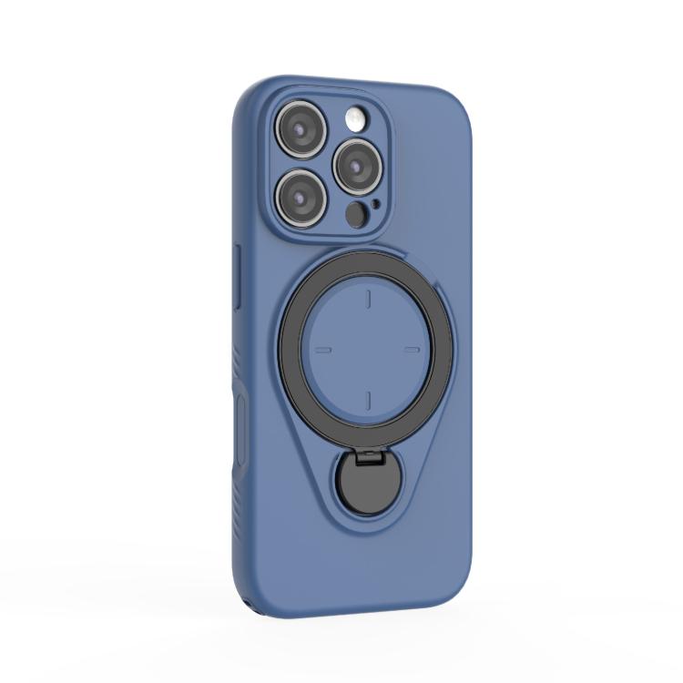 For iPhone 16 Pro Ring Shield MagSafe TPU Phone Case with 360 Degree Rotating Holder