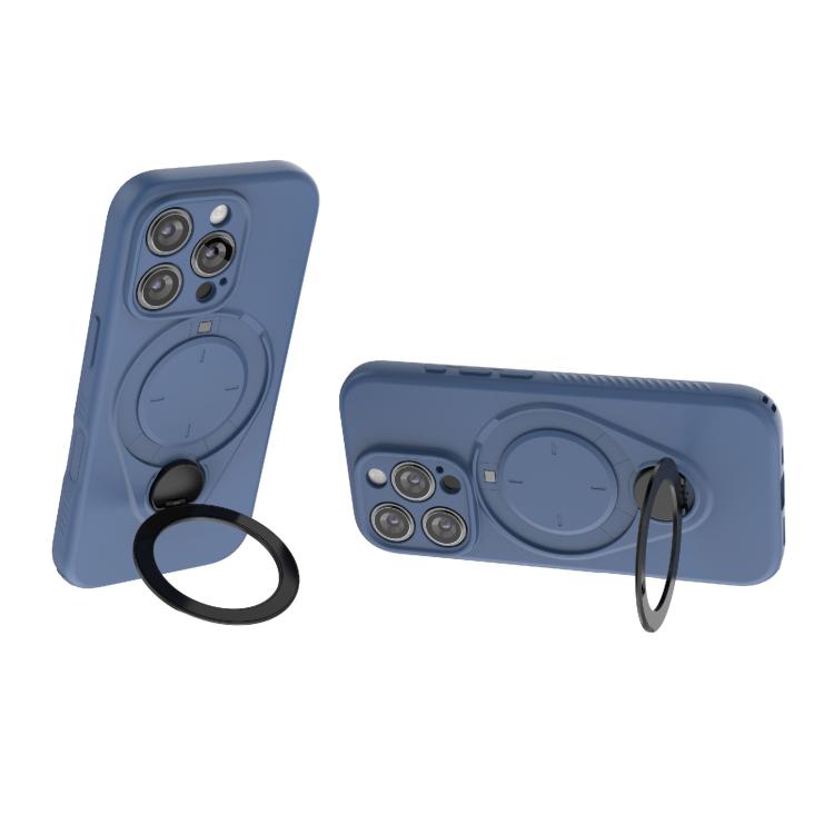 For iPhone 16 Pro Ring Shield MagSafe TPU Phone Case with 360 Degree Rotating Holder