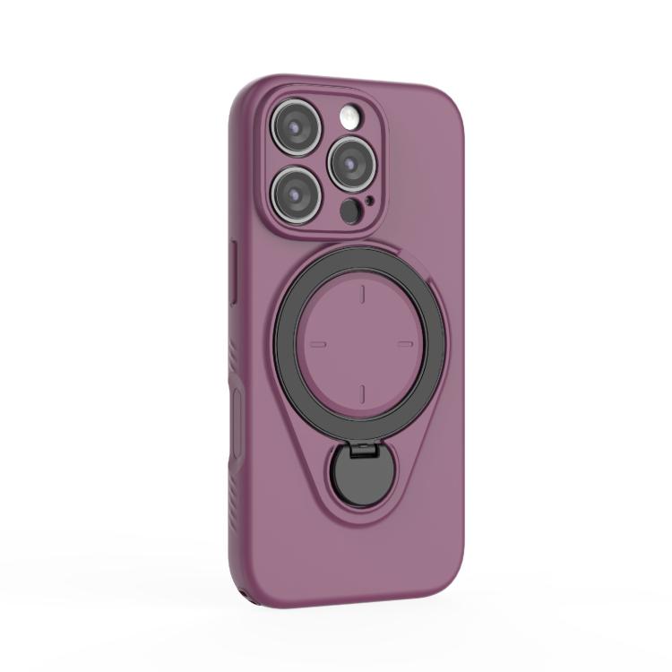 For iPhone 16 Pro Ring Shield MagSafe TPU Phone Case with 360 Degree Rotating Holder