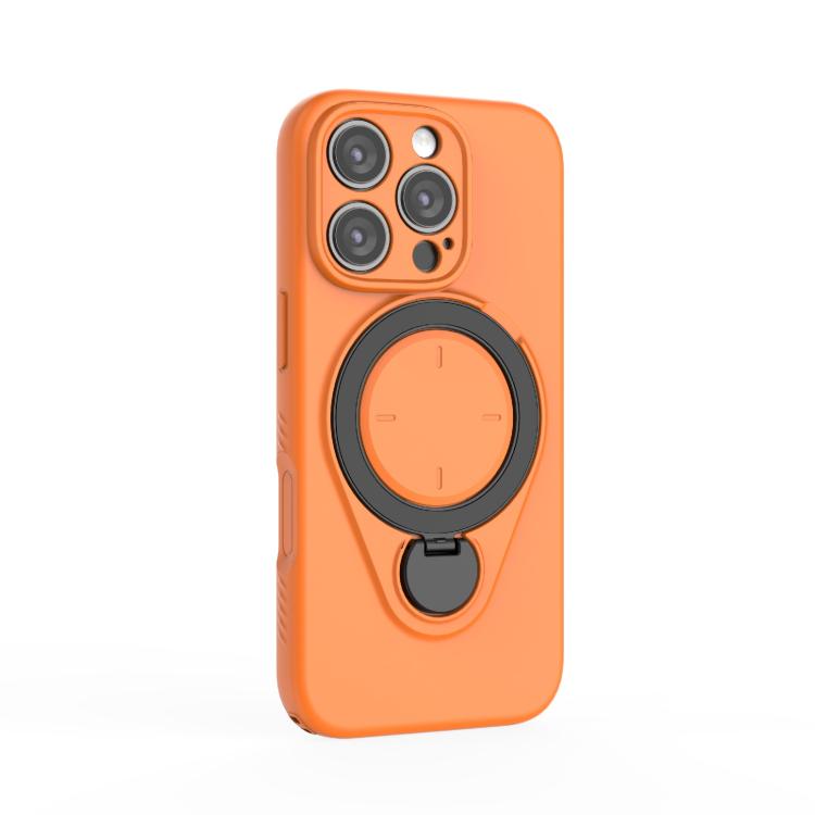 For iPhone 16 Pro Ring Shield MagSafe TPU Phone Case with 360 Degree Rotating Holder