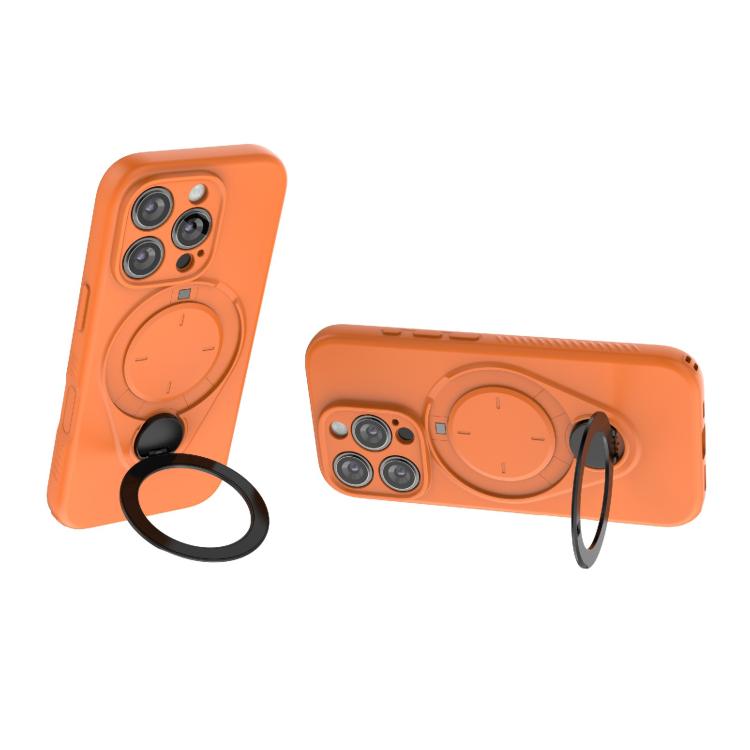 For iPhone 16 Pro Ring Shield MagSafe TPU Phone Case with 360 Degree Rotating Holder