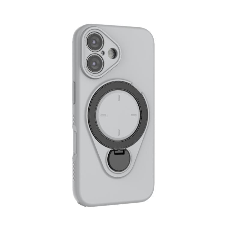 For iPhone 16 Plus Ring Shield MagSafe TPU Phone Case with 360 Degree Rotating Holder