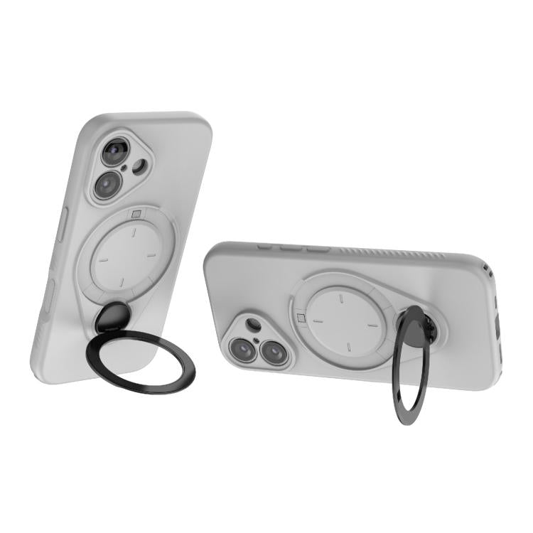 For iPhone 16 Plus Ring Shield MagSafe TPU Phone Case with 360 Degree Rotating Holder
