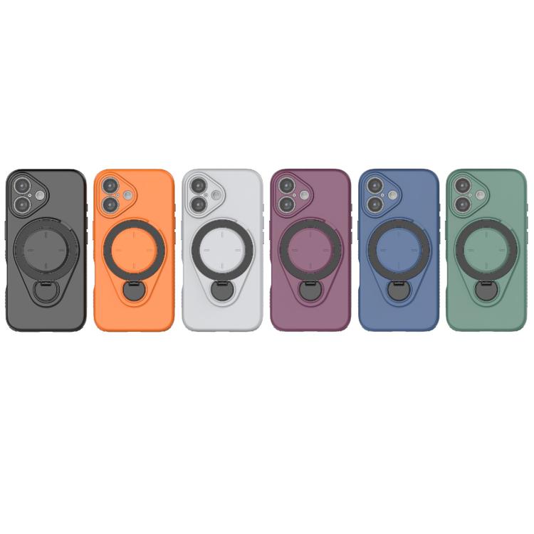 For iPhone 16 Plus Ring Shield MagSafe TPU Phone Case with 360 Degree Rotating Holder