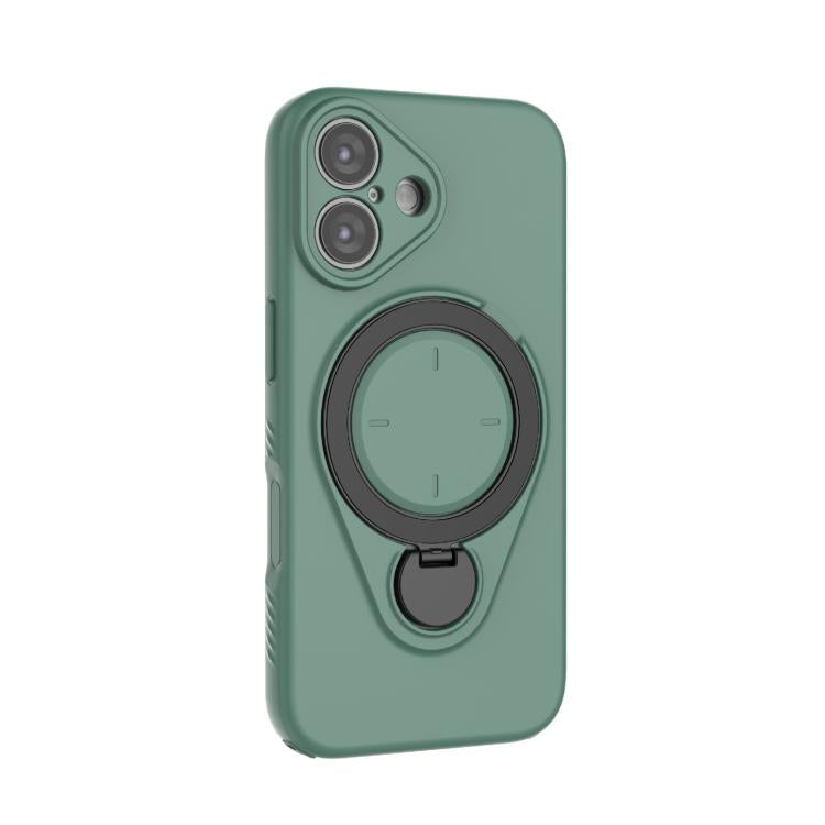 For iPhone 16 Plus Ring Shield MagSafe TPU Phone Case with 360 Degree Rotating Holder