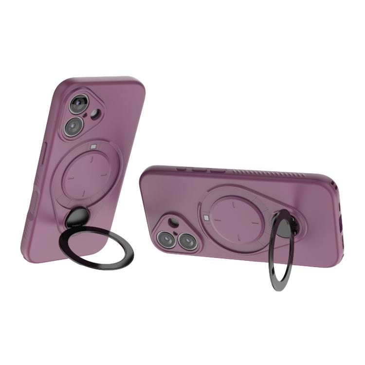 For iPhone 16 Ring Shield MagSafe TPU Phone Case with 360 Degree Rotating Holder