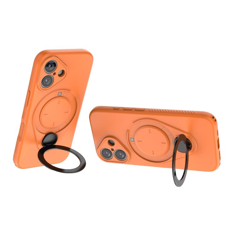 For iPhone 16 Ring Shield MagSafe TPU Phone Case with 360 Degree Rotating Holder