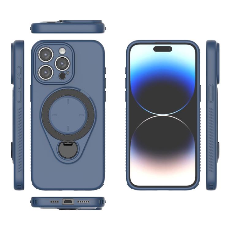 For iPhone 15 Pro Max Ring Shield MagSafe TPU Phone Case with 360 Degree Rotating Holder