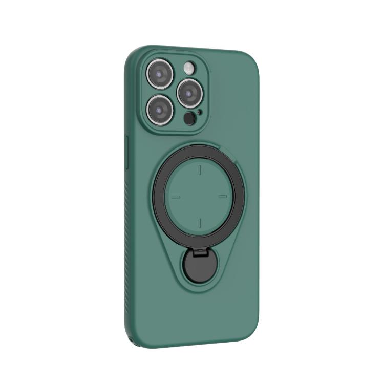 For iPhone 15 Pro Max Ring Shield MagSafe TPU Phone Case with 360 Degree Rotating Holder