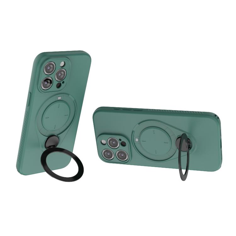 For iPhone 15 Pro Max Ring Shield MagSafe TPU Phone Case with 360 Degree Rotating Holder