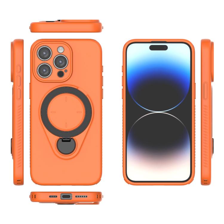 For iPhone 15 Pro Max Ring Shield MagSafe TPU Phone Case with 360 Degree Rotating Holder