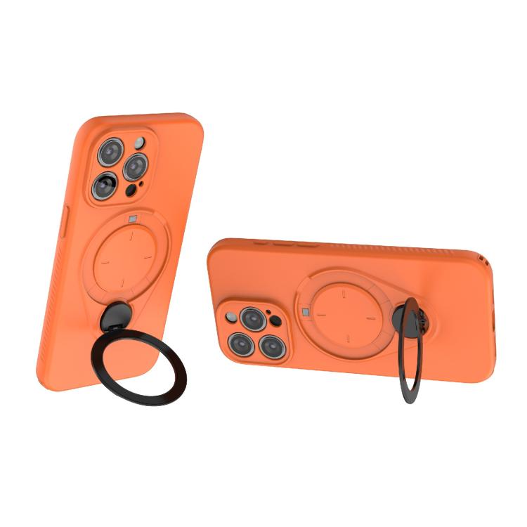 For iPhone 15 Pro Max Ring Shield MagSafe TPU Phone Case with 360 Degree Rotating Holder