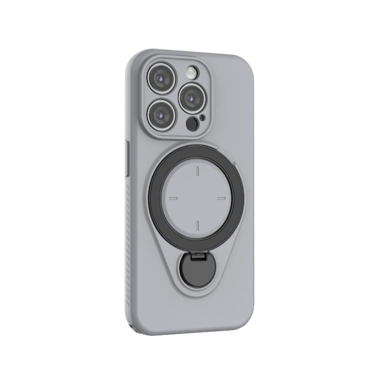 For iPhone 15 Pro Ring Shield MagSafe TPU Phone Case with 360 Degree Rotating Holder