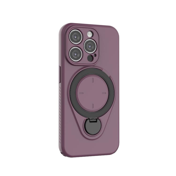 For iPhone 15 Pro Ring Shield MagSafe TPU Phone Case with 360 Degree Rotating Holder