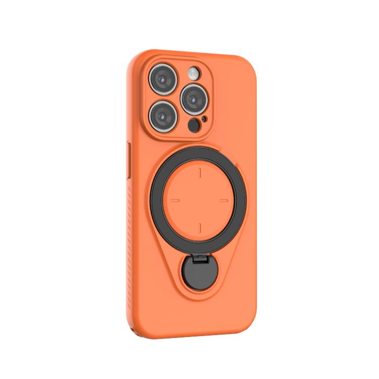For iPhone 15 Pro Ring Shield MagSafe TPU Phone Case with 360 Degree Rotating Holder