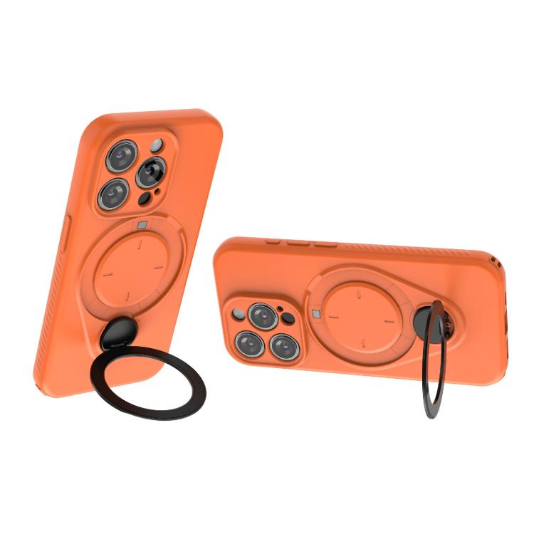 For iPhone 15 Pro Ring Shield MagSafe TPU Phone Case with 360 Degree Rotating Holder