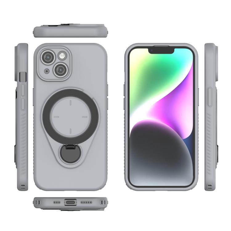 For iPhone 15 Ring Shield MagSafe TPU Phone Case with 360 Degree Rotating Holder