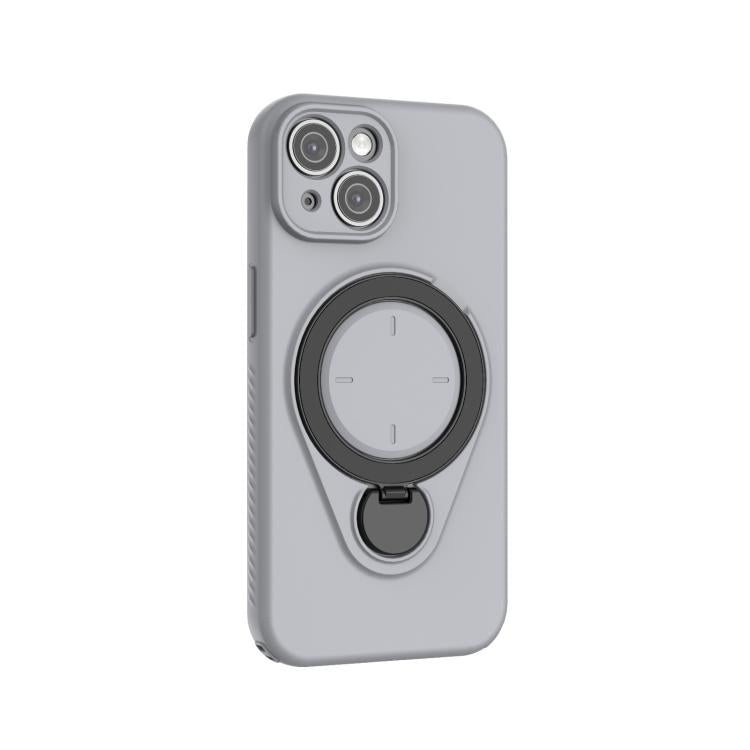 For iPhone 15 Ring Shield MagSafe TPU Phone Case with 360 Degree Rotating Holder