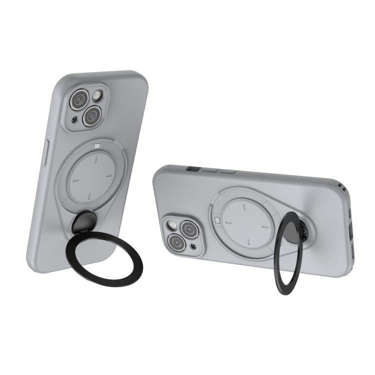 For iPhone 15 Ring Shield MagSafe TPU Phone Case with 360 Degree Rotating Holder