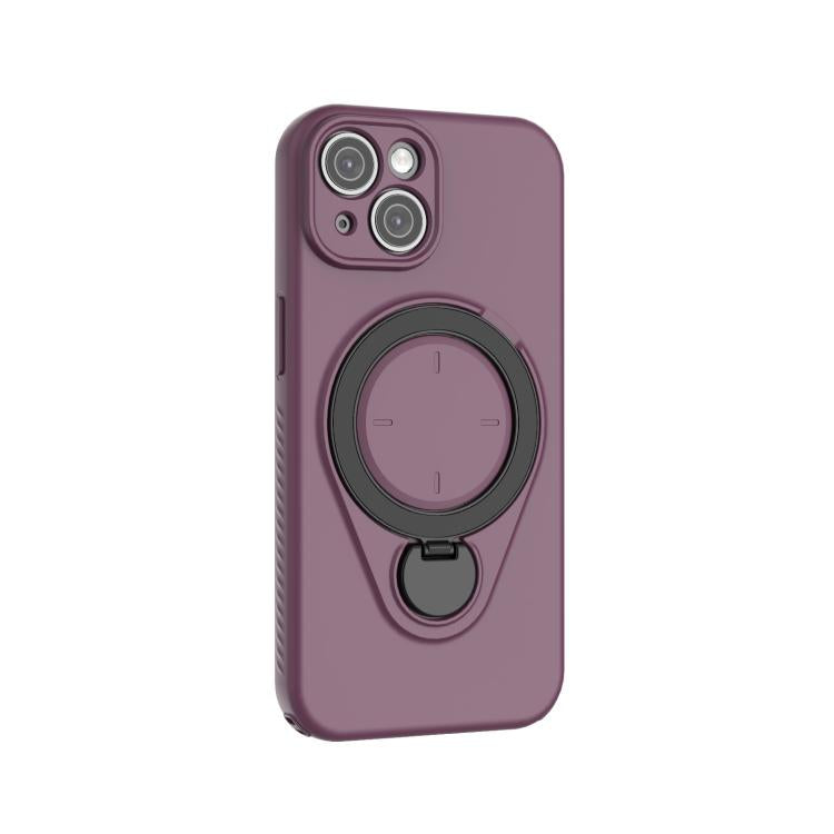 For iPhone 15 Ring Shield MagSafe TPU Phone Case with 360 Degree Rotating Holder