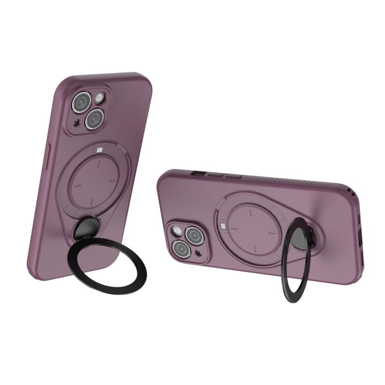 For iPhone 15 Ring Shield MagSafe TPU Phone Case with 360 Degree Rotating Holder