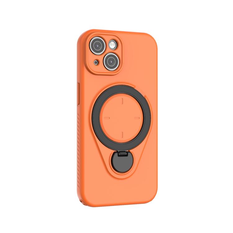 For iPhone 15 Ring Shield MagSafe TPU Phone Case with 360 Degree Rotating Holder