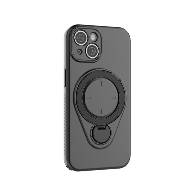 For iPhone 15 Ring Shield MagSafe TPU Phone Case with 360 Degree Rotating Holder