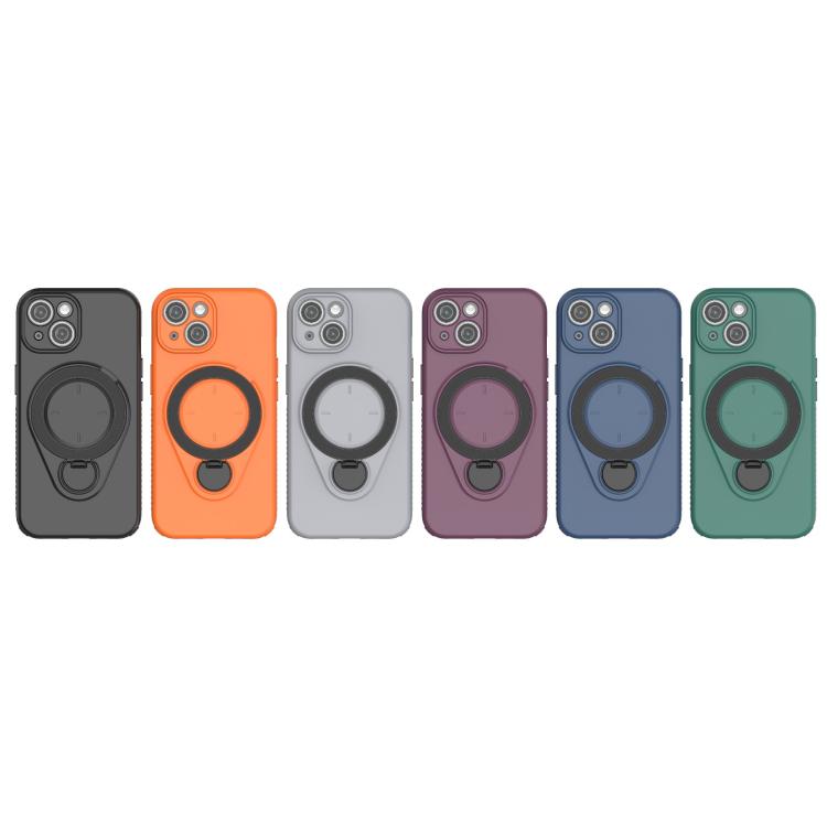For iPhone 15 Ring Shield MagSafe TPU Phone Case with 360 Degree Rotating Holder